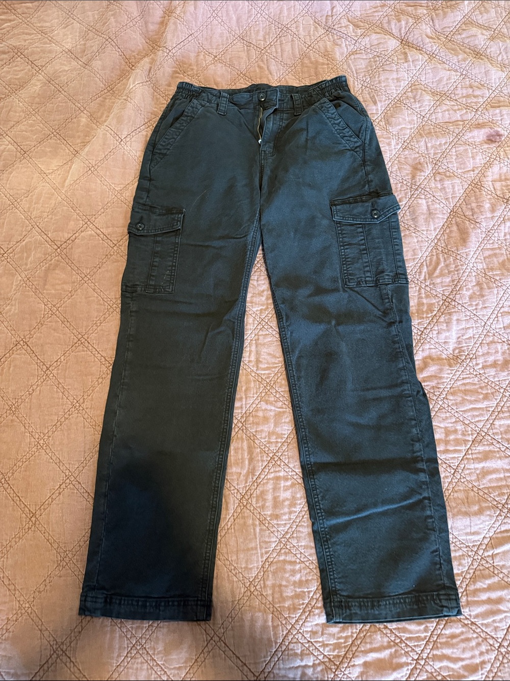 American Eagle Outfitters Women's Straight Cargo Jeans - Black